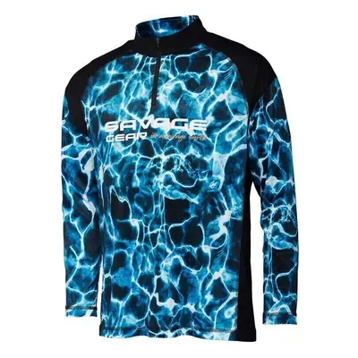 Savage Gear T-Shirt Marine UV Long Sleeve Tee Sea Blue