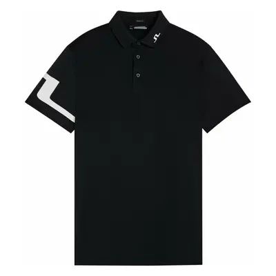 J.Lindeberg Heath Regular Fit Golf Black Polo Shirt