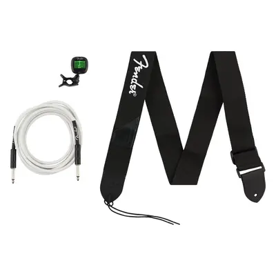 Fender Accessories Bundle Pack Cable Tuner Strap Textile guitar strap