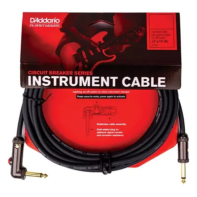 D'Addario Planet Waves PW-AGLRA-10 m Straight - Angled Instrument Cable