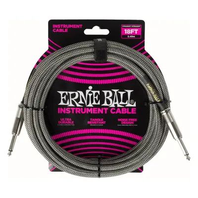 Ernie Ball Braided Instrument Cable Straight/Straight 5,5 m Straight - Straight Instrument Cable