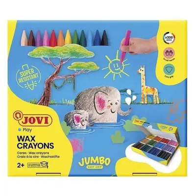 Jovi Jumbo Easy Grip Case Triangular Wax Crayons Crayons Assorted pcs