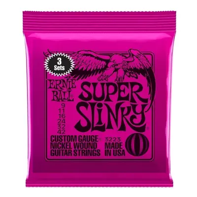 Ernie Ball Super Slinky 3-Pack E-guitar strings