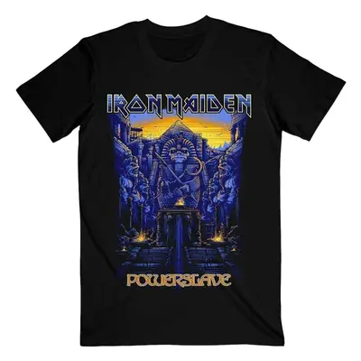 Iron Maiden T-Shirt Dark Ink Powerslaves Unisex Black