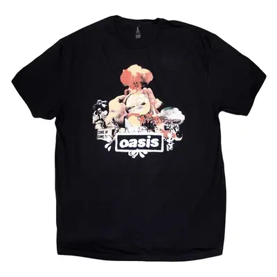 Oasis T-Shirt Atomic Collage Unisex Black