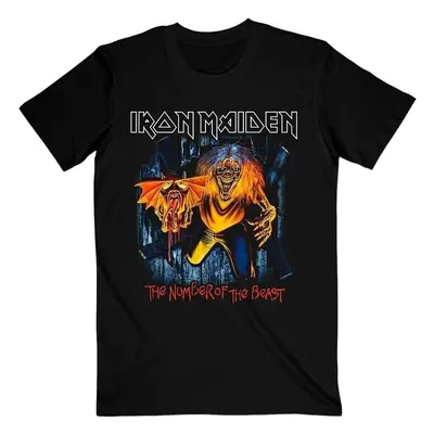 Iron Maiden T-Shirt Number Of The Beast Eddie Panel Burst Unisex Black