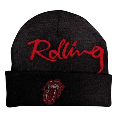 The Rolling Stones Hat Embellished Classic Tongue Black