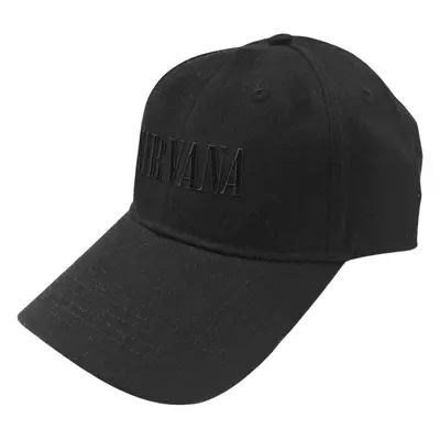 Nirvana Cap Text Logo Black