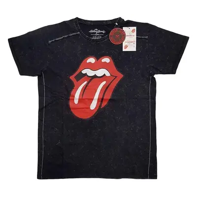 The Rolling Stones T-Shirt Classic Tongue (Wash Collection) Unisex Black