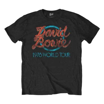 David Bowie T-Shirt World Tour Unisex Black