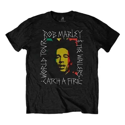 Bob Marley T-Shirt Rasta Scratch Unisex Black