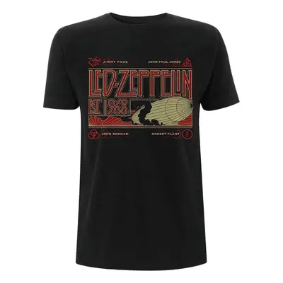 Led Zeppelin T-Shirt Zeppelin & Smoke Unisex Black