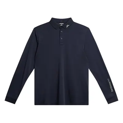 J.Lindeberg Tour Tech Mens Long Sleeve JL Navy Polo Shirt