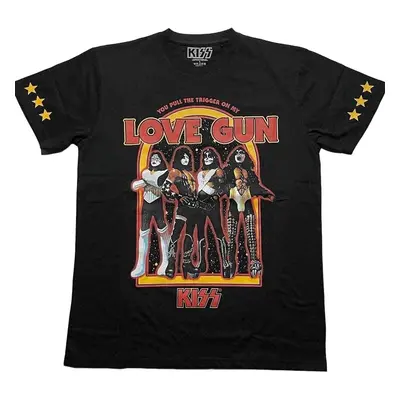 Kiss T-Shirt Love Gun Stars Unisex Black