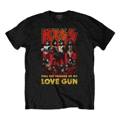 Kiss T-Shirt Love Gun Glow Unisex Black