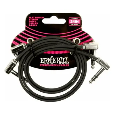 Ernie Ball Flat Ribbon Stereo Patch Cable cm Angled - Angled Patch Cable