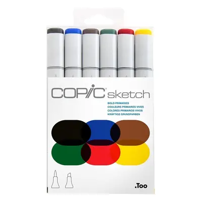 Copic Sketch Markers Bold Primaries pcs