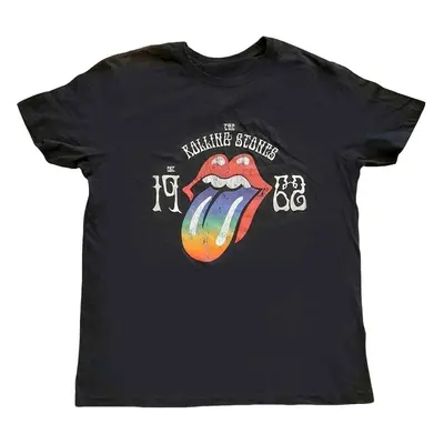 The Rolling Stones T-Shirt Sixty Rainbow Tongue '62 Unisex Black