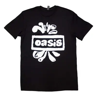 Oasis T-Shirt Logo Splat Unisex Black