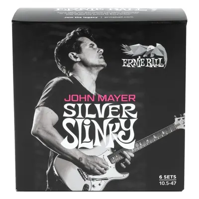 Ernie Ball John Mayer Silver Slinky Nickel Wound Electric Guitar Strings Pack E-guitar strings