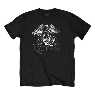 Queen T-Shirt Crest Logo Unisex Black