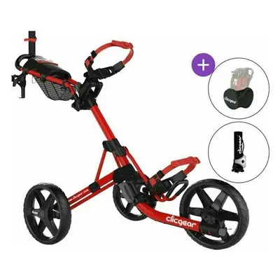 Clicgear Model 4.0 Deluxe SET Matt Red Manual Golf Trolley