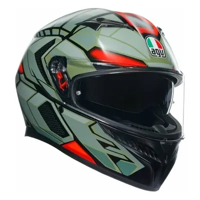 AGV K3 Decept Matt Black/Green/Red Helmet