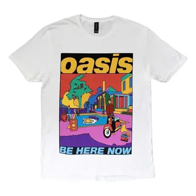 Oasis T-Shirt Be Here Now Illustration Unisex White