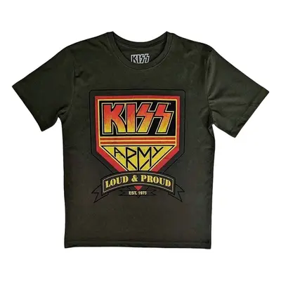 Kiss T-Shirt Loud & Proud Unisex Military Green