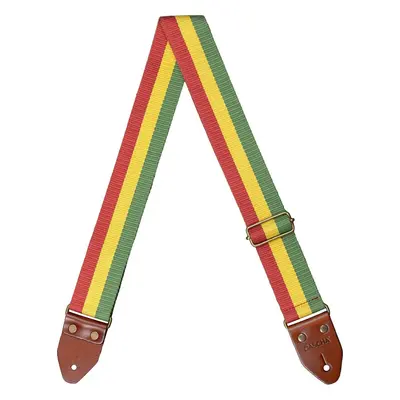 Cascha CGS-CD3 Cotton Textile guitar strap Rasta