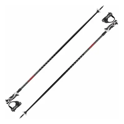 Leki Hot Shot Eloxal Black/Anodized Grey/Bright Red cm Ski Poles