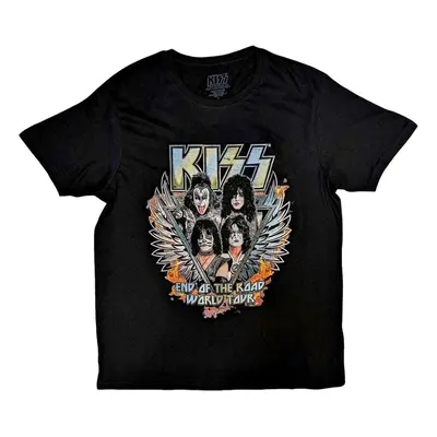 Kiss T-Shirt End Of The Road Wings Unisex Black