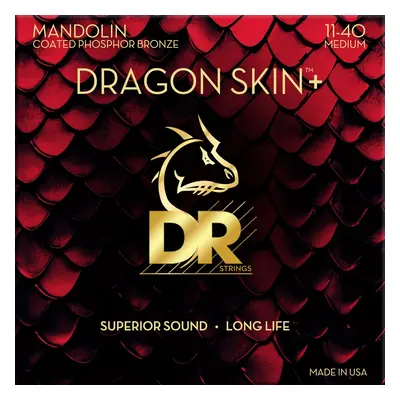 DR Strings Dragon Skin+ Coated Medium Mandoline Strings