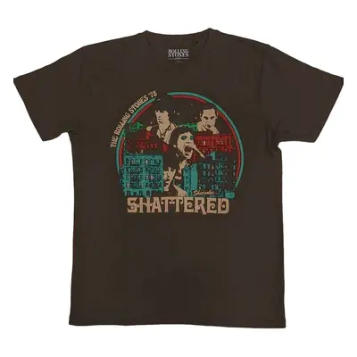 The Rolling Stones T-Shirt Some Girls Shattered Unisex Brown