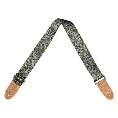 Cascha CGS-VC8 Vegan Cork Textile guitar strap Olive Jungle