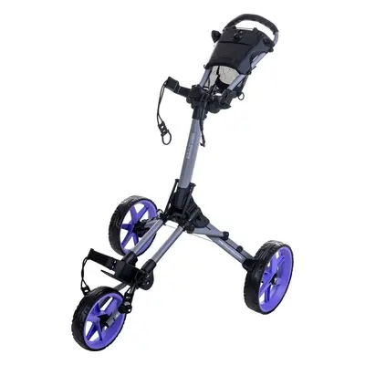 Fastfold Square Grey/Purple Manual Golf Trolley