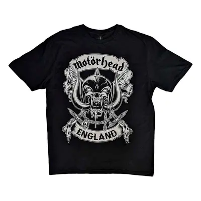 Motörhead T-Shirt Crossed Swords England Crest Unisex Black