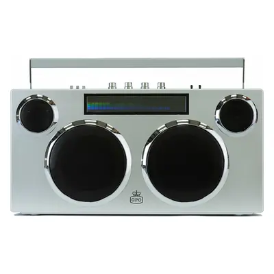 GPO Retro Manhattan - Boombox Stereo Portable Speaker Silver