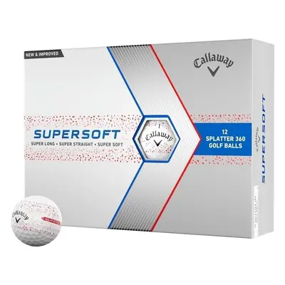 Callaway Supersoft White Red Splatter Golf Balls