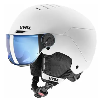 UVEX Rocket Junior Visor White/Black Mat Ski Helmet