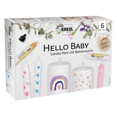 Kreul Set of Candle Pens Hello Baby pcs