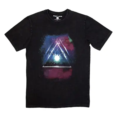 Pink Floyd T-Shirt Space Prism Stone Wash Unisex Black