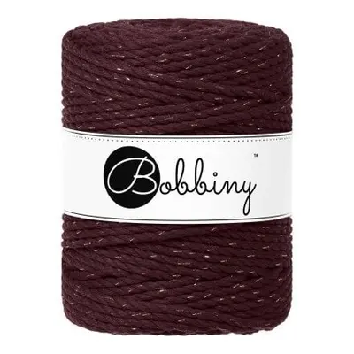 Bobbiny 3PLY Macrame Rope mm m Golden Burgundy Cord