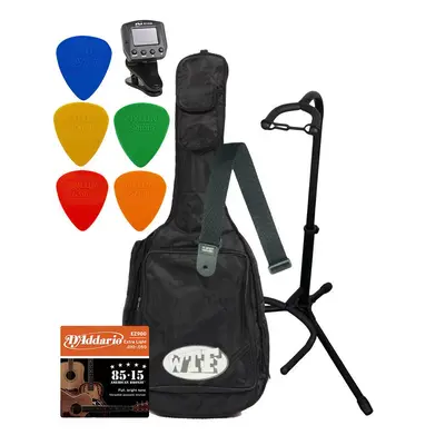 Madarozzo Acoustic Guitar Accessories Pack Gigbag for Acoustic Guitar Black