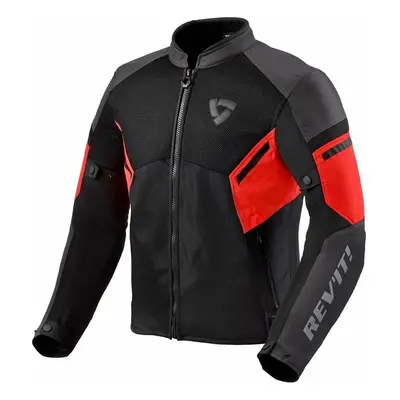 Rev'it! Jacket GT-R Air Black/Neon Red Textile Jacket