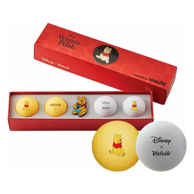 Volvik Vivid Lite Disney Characters Pack Golf Balls Winnie The Pooh Golf Balls