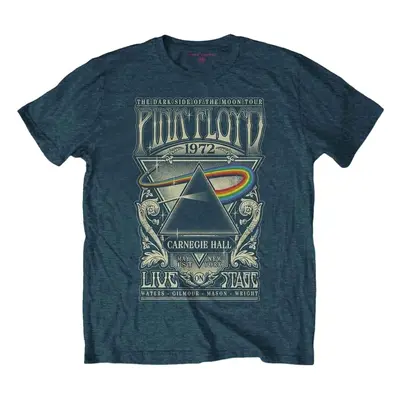 Pink Floyd T-Shirt Carnegie Hall Poster Unisex Denim Blue