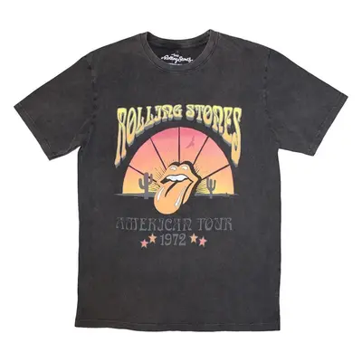 The Rolling Stones T-Shirt Desert '72 Stone Wash Unisex Charcoal Grey