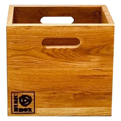 Music Box Designs 7" Vinyl Storage Singles Going Steady Vinyl Record Box Oiled Oak