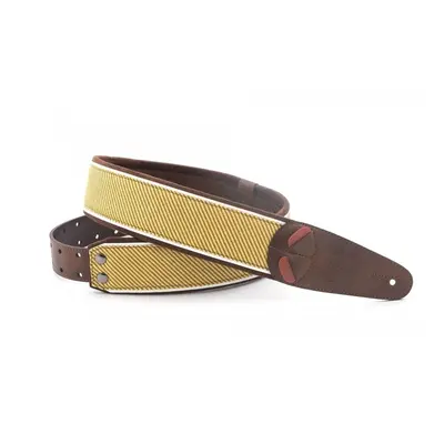 RightOnStraps Mojo Textile guitar strap Tweed Brown